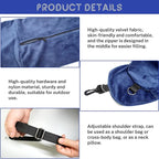 1/2PCS Travel Pillow Stuffable with Clothes As Carry-On Luggage Fits Up to 3 Days of Travel Essentials, Multifunctional U-Shaped Pillowcase for Business, Trip, Outdoor (2PCS-Blue)
