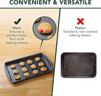 Nifty Cookie & Baking Sheets (Set of 3) – Non-Stick Coated Steel, Dishwasher Safe, Oven Safe up to 450 Degrees, includes Large/Med/Small Pans