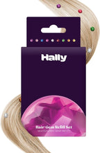 Hally Hair Gems Pen Refill Set - Includes 180 Multicolored Adhesive Gem Stickers Hair Jewels - Stylish Hair Accessories for School, Halloween, Festivals, Wedding, Parties & More