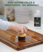ROYAL CRAFT WOOD Wooden Cutting Boards for Kitchen Meal Prep & Serving - Bamboo Wood Serving Board Set with Deep Juice Groove Side Handles - Charcuterie & Chopping Butcher Block for Meat