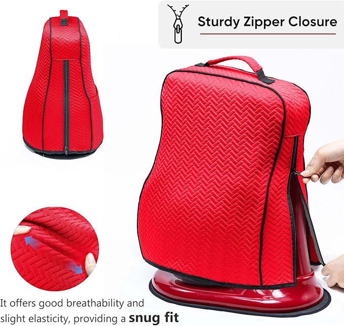 BAGSPRITE Stretchy Stand Mixer Cover with Appliance Slider– Washable Applicance Cover Compatible with KitchenAid Mixer 6/7/8 Quart – Dust Cover with Pockets for KitchenAid Accessories and Attachments