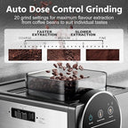 CUSIMAX Espresso Machine with Grinder, 20 Bar Professional Expresso Coffee Machines with Milk Frother Steam Wand, Espresso Maker with 60oz Removable Water Tank, Cappuccino & Latte Machine for Home
