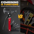 Gifts for Men, 15 in 1 Multitool Axe for Camping Hunting Hiking, Christmas Gifts for Dad, Husband, Him, Stocking Stuffers for Men Him Husband Boyfriend