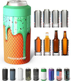 Frost Buddy Universal Can Cooler - Fits all - Stainless Steel Can Cooler for 12 oz & 16 oz Regular or Slim Cans & Bottles - Stainless Steel (Mint Chocolate)