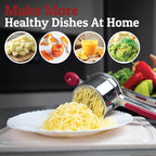 PriorityChef Large 15oz Potato Ricer, Heavy Duty Stainless Steel Potato Masher and Ricer Kitchen Tool, Press and Mash Kitchen Gadget For Perfect Mashed Potatoes - Everytime, Red