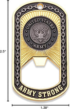U.S. Army Challenge Coin - Dog Tag - Bottle Opener Coin - Designed by Military Veterans - Officially Licensed Product - Coins for Anything