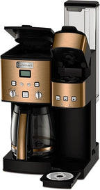 Cuisinart Single Serve + 12 Cup Coffee Maker, Offers 3-Sizes: 6-Ounces, 8-Ounces and 10-Ounces, Stainless Steel, SS-15CP, Copper
