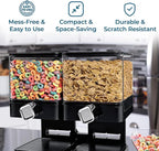 Honey-Can-Do Zevro Compact Dry Food Dispenser, Dual Control, Black/Chrome