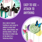 Edible Butterflies for Cake Decorating - Small Size, Premium Crafted in the USA - Butterfly Cake and Cupcake Toppers, Decoration (Purple)