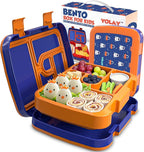 YOLAY Bento Box for Kids Lunch Box Leak-Proof, 5-Compartment Lunch Box Kids for Ages 3-10, Durable with Anti-Slip Base, Suitable for Schools, Outdoor and Travel (Mermaid) (Robo)
