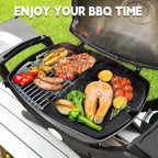GGC 6558 Griddle for Weber Q100 Q120 Q1000 Q1200 Series Grills, Cast Iron Grill Parts for Weber Q100 Grills, 12.6" x 8.6" Cooking Griddle for Webbr Baby Q