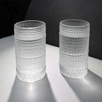 Hobnail-Drinking Glasses 13oz Vintage Glassware Sets Cocktail Juice Glasses Set of 6