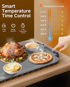 Warming Mat for Food, Extra Large XXL 36"x16" Food Warmer Chafing Dishes for Buffet, Food Warming Mat, Electric Warming Trays for Parties,Portable Heating Pad 6 Level Temp 6 Hour Timer