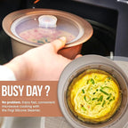 40oz Platinum Silicone Microwave Steamer Pot with Handle & Lid - Korean 100% Food-Grade Steamer Bowl, Heat-Resistant Cooker with Steam Holes, Easy Clean, Dishwasher Safe, Dry Rose