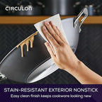 Circulon A1 Series w/ScratchDefense Nonstick Induction Wok with Lid, 14-Inch, Wok Pan with Lid, Graphite