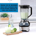 Kenmore Countertop Blender – Electric Mixer for Smoothies, Ice Crush & Pulse Function, Heavy Duty Tritan plastic Pitcher licuadora With 6 Speed, Kitchen Appliance, Dishwasher-Safe Jar, Black