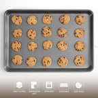LISI Nonstick Stackable Baking Pans Set, Cookware Sets Baking Tray (15" x 10" (Jelly Roll Pan))