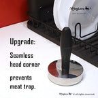 Meykers Meat Pounder Tenderizer | Smash Burger Press | 1.85 lb Heavy Duty | 304 Stainless Steel | Chicken Flattener Masher Beater Kitchen Tool | Aplanadora de Carnes y Pollo | Dishwasher Safe