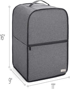 Luxja Food Processor Cover for Cuisinart and Hamilton Beach 10-14 Cup Processor, Food Processor Dust Cover with Accessories Pockets, Gray