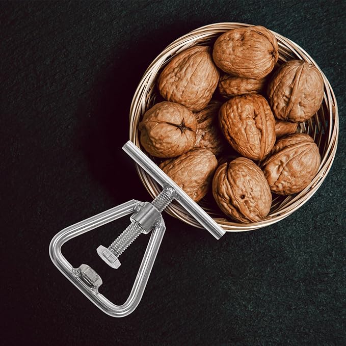 SHINEOFI Macadamia Nut Opener and Walnut Shell Opening Tool, Stainless Steel Labor-Saving Nutcracker Clamp for Kitchen Use, Sturdy Handheld Specialty Gadget for Nut Shell Opening at Home