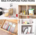 Clear Plastic Storage Bins 8 Pack - Pantry Organizers and Storage, Fridge Organizer Containers for Kitchen, Cabinet, Freezer, Bathroom, Clost, Home Organization