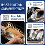 TeamFar Loaf Pans for Baking, 9 x 5 Inch Stainless Steel Loaf Bread Pans Tins for Homemade Bread/Brownies, Healthy & Sturdy, Oven & Dishwasher Safe - Set of 12