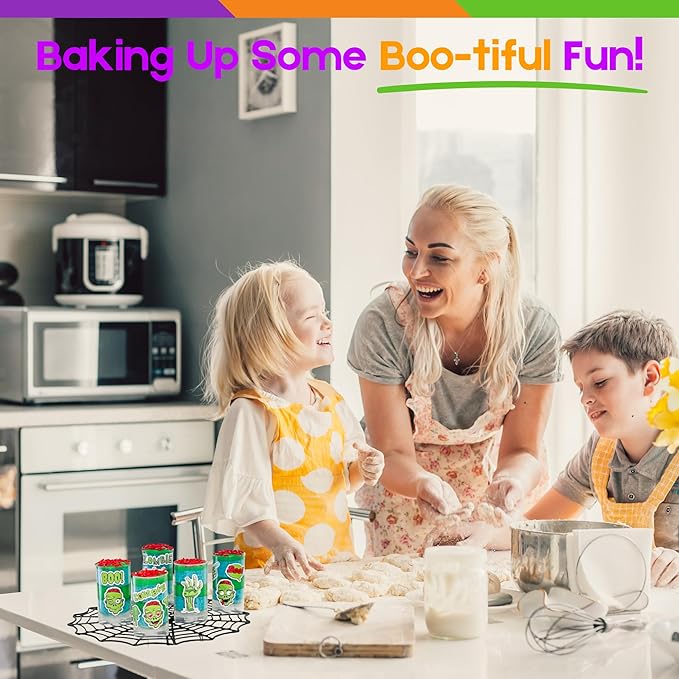 Zombie Push-Up Pops Baking Kit for Kids Halloween Baking Kit with Pre-Measured Ingredients Zombie Decorations & Step-by-Step Guide DIY Cake & Pudding Push-Up Pops Kit Fun Family Activity Party Gift