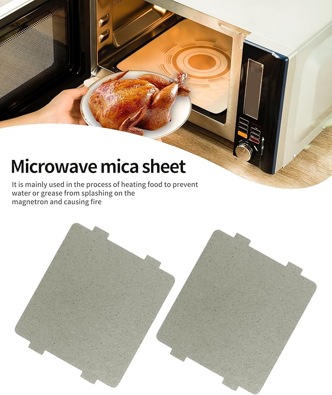 2 PCS Waveguide Cover, Universal Mica Sheet for Microwave Oven, Cut to Size, 108mmX99mm