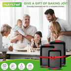 NutriChef 3-Piece Baking Pan Set - Premium Nonstick Carbon Steel Bakeware w/ Silicone Handles - Includes Large, Medium, & Small Pans for Baking & Roasting - PFOA, PFOS, PTFE Free - Black