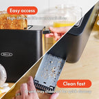 bella 2 Slice Toaster with Auto Shut Off, Extra Wide Slots & Removable Crumb Tray and Cancel, Defrost & Reheat Function, Toast Bread, Bagel & Waffle, Black
