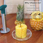 Pineapple Corer, [Upgraded, Reinforced, Thicker Blade] Newness Premium Pineapple Corer Remover, Stainless Steel Pineapple Core Remover Kitchen Tool with Sharp Blade for Diced Fruit Rings, Green