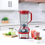 Kenmore Countertop Blender – Electric Mixer for Smoothies, Ice Crush & Pulse Function, Heavy Duty Tritan plastic Pitcher licuadora With 6 Speed, Kitchen Appliance, Dishwasher-Safe Jar, Red