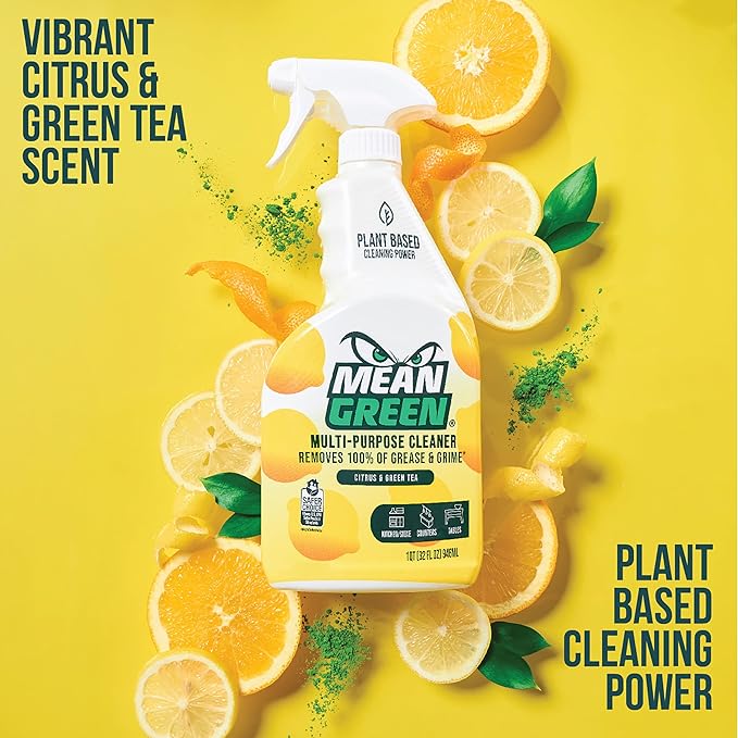 Mean Green Non-Concentrated Ready-to-Use Multi-Purpose Cleaner, Citrus & Green Tea, 32 Ounce