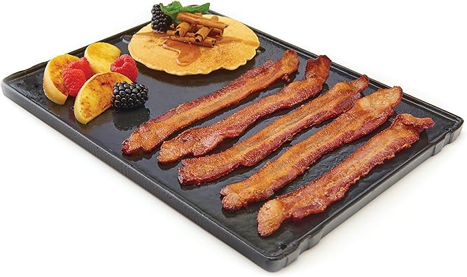 GrillPro 91212 Universal Porcelain Coated Cast Iron Griddle, Black