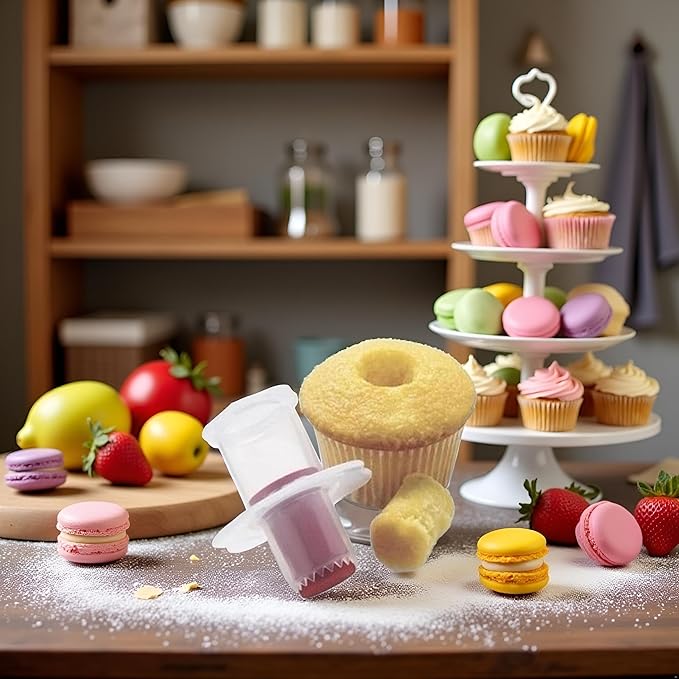Random Color Cupcake Corer Decorating Divider Pastry Corer Model Cake Filler Corers Corers and Pitters Fruit and Vegetable Tools