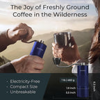 Premium Manual Coffee Grinder for Espresso, Pour Over & French Press with Stainless Steel Conical Burr, Precision Adjustable Hand Grinder, Compact Travel Size - by Alpaca Ventures