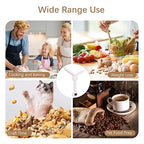 Compact Folding Digital Kitchen Scale, Highly Accurate Portable Food Scale with LCD Display, Auto Power Off and Tare Features, for Measuring Intake of Healthy Eating People (White)