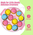 Perlli Kids Cake & Cupcake Baking Set – 51 Pieces Real Utensils & Decorating Kit with Carrier Safe Baking Supplies Gift for Junior Chefs Girls & Boys (Pink)