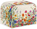 JEOCODY Flower Toaster Oven Cover - Quilted, Fits Most 4 Slice Toasters & Microwaves, Women's Gift