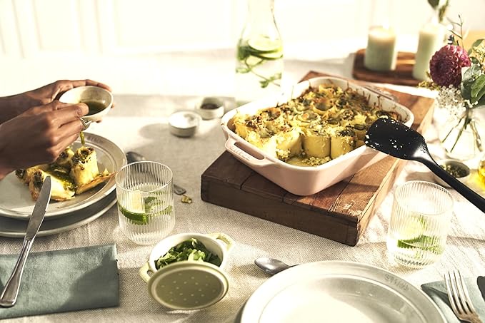staub Dish Z1025-101 Rectangular Dish 5.5 x 4.3 inches (14 x 11 cm) / 7.9 x 6.3 inches (20 x 16 cm) / 3 Piece Set Macaron Green Ceramic Set, Au Gratin Dish, Oven Safe