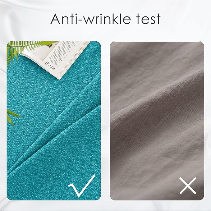 BALCONY & FALCON Rectangle Tablecloth Washable Wrinkle Resistant and Water Proof Table Cloth Decorative Linen Fabric Tablecloths for Dining Parties Kitchen Wedding and Outdoor Use (Lake Blue, 57x85)