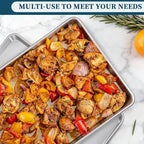 Full Size Commercial Quality Baking Sheet Pan, Bastwe Aluminum Cookie Tray Pan for Oven, Freezer, Bakery, Hotel Restaurant, Thick Steel Rim Prevents Warping (6 Pack, 26 x 18 Inch)