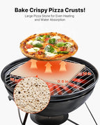 VEVOR Pizza Stone, 16 x 14 x 0.6 Inch Rectangular Cordierite Pizza Stone, Large Baking-Stone with Scraper, 1450℉ Heat-Resistant Cordierite Cooking Stones for Kitchen Bake Oven, BBQ Grill
