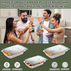 INFINITY EL Disposable Aluminum Foil Pan Lids 15 Pack | Full Size 21" x 13.5" Insulated Foil Pan Lids | Heavy Duty Aluminum Foil Lids for Catering, Food Storage, Turkey, Lasagna, Parties & Meal Prep