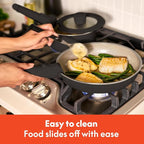 bella 8 Piece Removable Handle Cookware Set, Fits-anywhere™ Kitchenware w EverGood™ Ceramic Nonstick Coating, Dishwasher & Oven Safe, All Stovetops Compatible, Glass Lids with Silicone Rims, Black