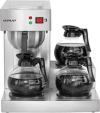 NUPANT 12 Cup Commercial Coffee Maker,Drip Coffee Maker Machine with 3 Warmers Plate and 3 Glass Decanters, Stainless Steel Pour Over Commercial Coffee Brewer for Restaurant, Office, Cafe Use