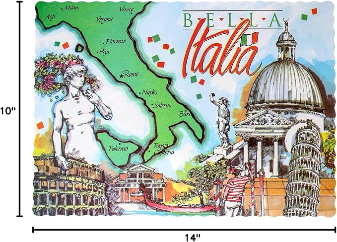 Paterson Paper Placemats Paper Italian (10x14, 1000/Case)