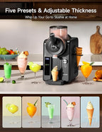 HiCOZY F3 Slushie Machine & Soft Serve Ice Cream Machine, No Ice Needed, Self-Cleaning, 5 Presets for Soft Serve, Frozen Drink, Milk Shake, Margaritas, Frappés and More