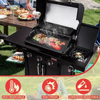 DcYourHome Full Size Griddle Insert for Charbroil Commercial TUR-Infrared Gas Grills 463242515 463242516 463367016 463246018, Carbon Steel Flat Top Griddle Plate for Charbroil 3-Burner Grill Parts