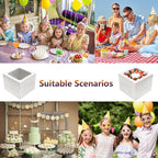 10pcs Cake Boxes 12 Inch, 12x12x8in White Bakery Boxes with Window,10in 12in Tall Cake Boxes, Large Baking Boxes,Disposable Cake Containers with Lids